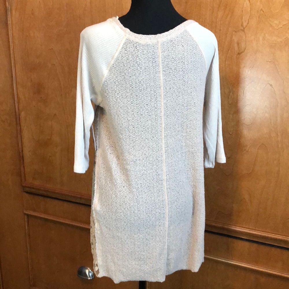 Free People Sweater Top Quarter Length Sleeve - Picture 4 of 6